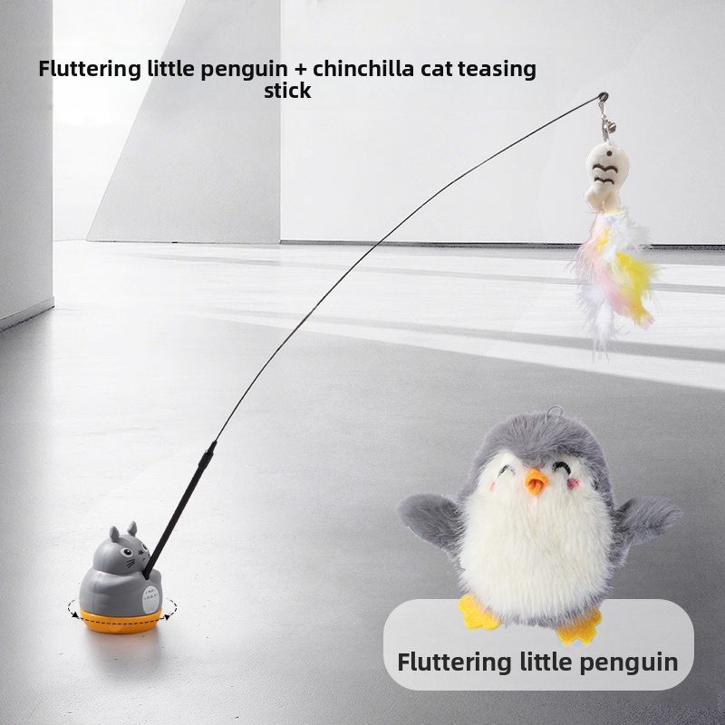 Long Stick Cat Toy for Self-Entertainment,