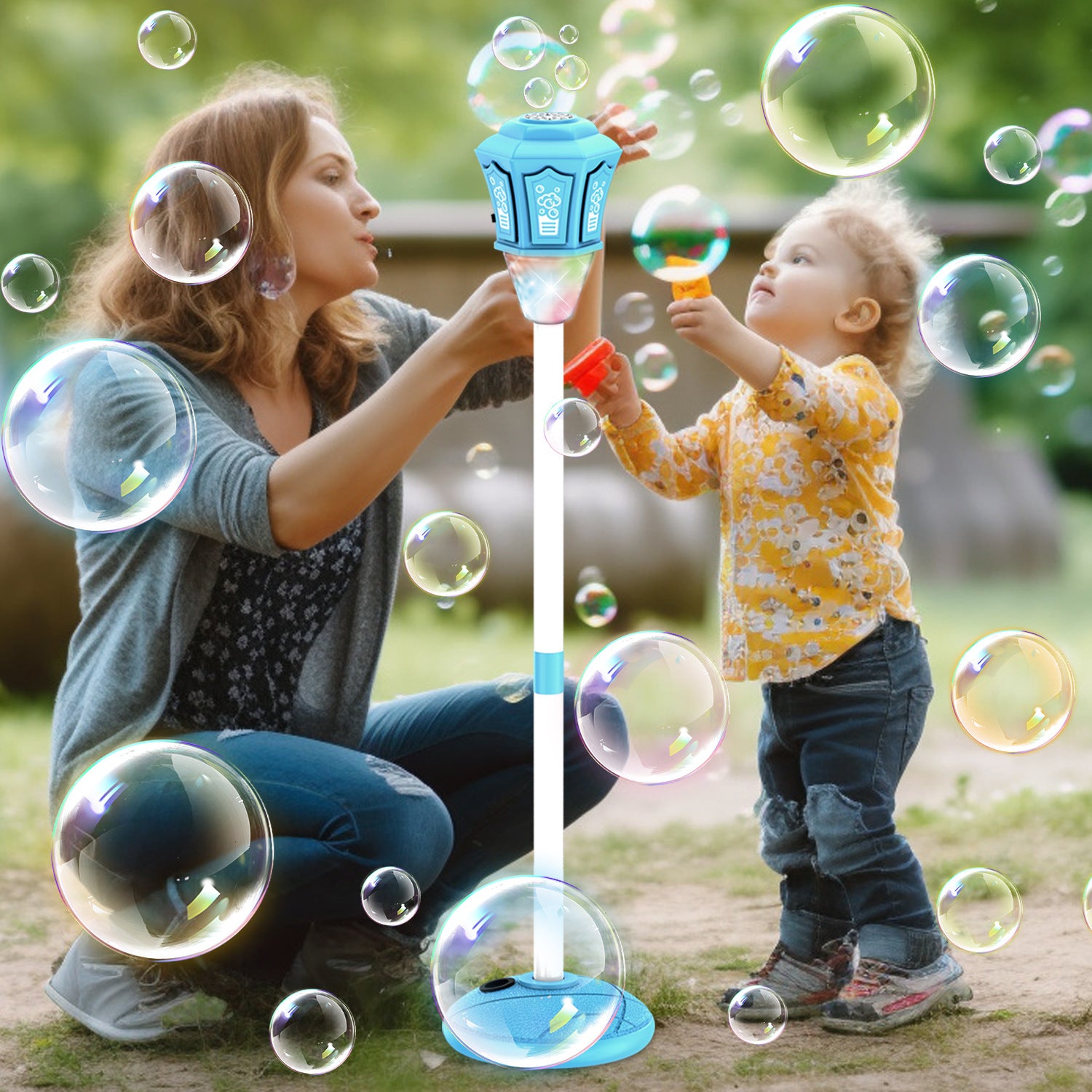 Automatic Light Music Bubble Machine for Outdoor Garden Parties