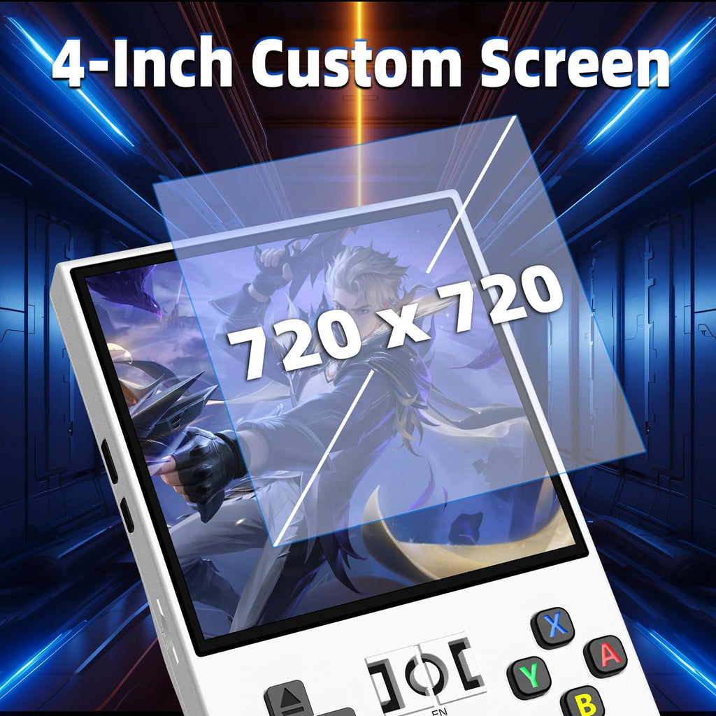 R36MAX Retro Gaming Console, Retro Handheld Games Console with 64GB TF Card, Portable Hand Held Open Source Linux System, 4.0 inch IPS HD Screen Video Game Consoles, 4000mAh Battery