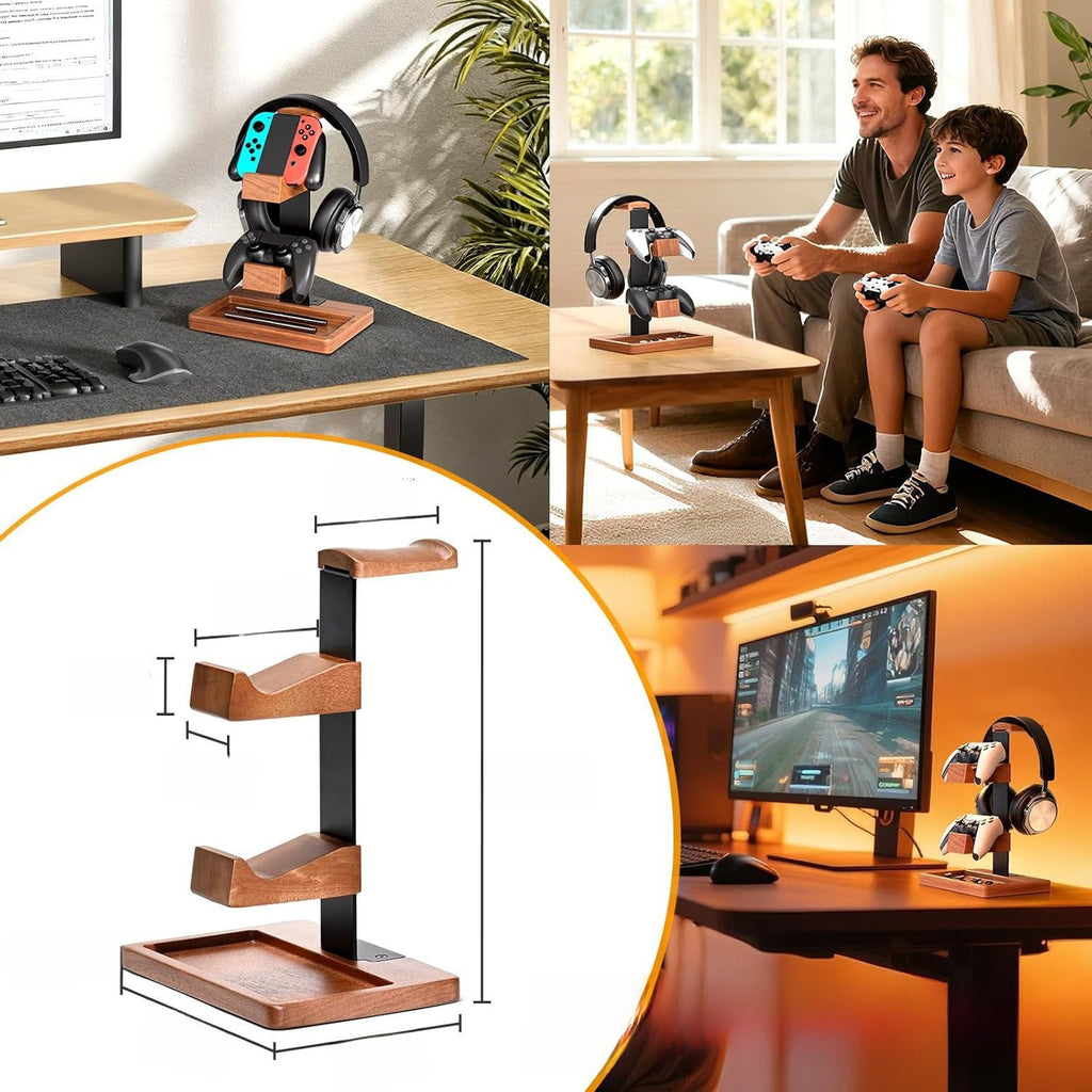 Wooden Gaming Headphone Stand