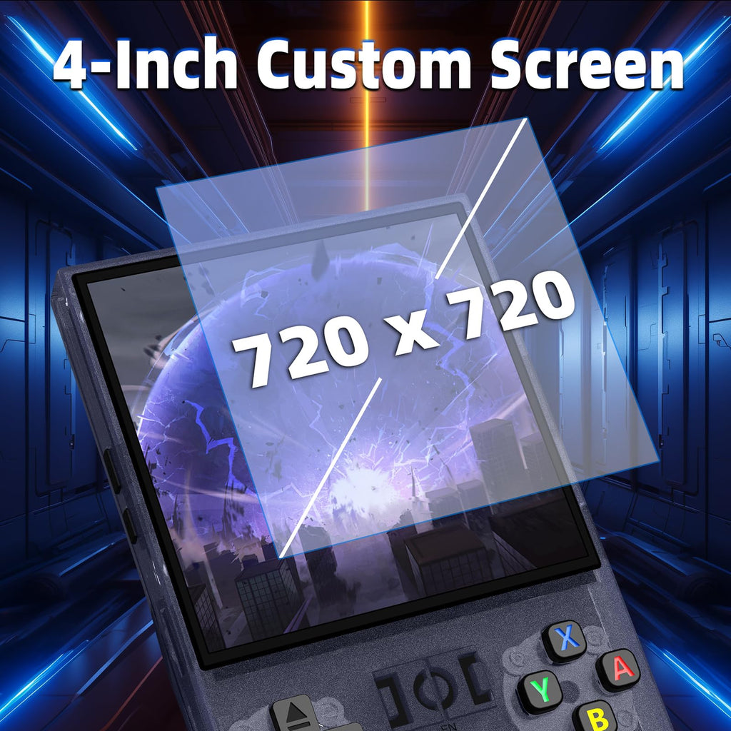 R36MAX Retro Gaming Console, Retro Handheld Games Console with 64GB TF Card, Portable Hand Held Open Source Linux System, 4.0 inch IPS HD Screen Video Game Consoles, 4000mAh Battery