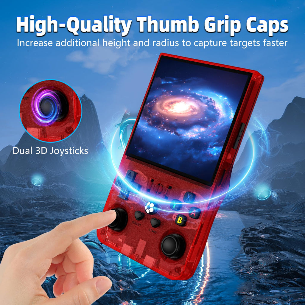 R36MAX Retro Gaming Console, Retro Handheld Games Console with 64GB TF Card, Portable Hand Held Open Source Linux System, 4.0 inch IPS HD Screen Video Game Consoles, 4000mAh Battery