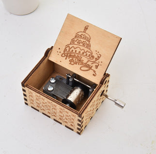 Harry Potter Hand-Cranked Wooden Music Box