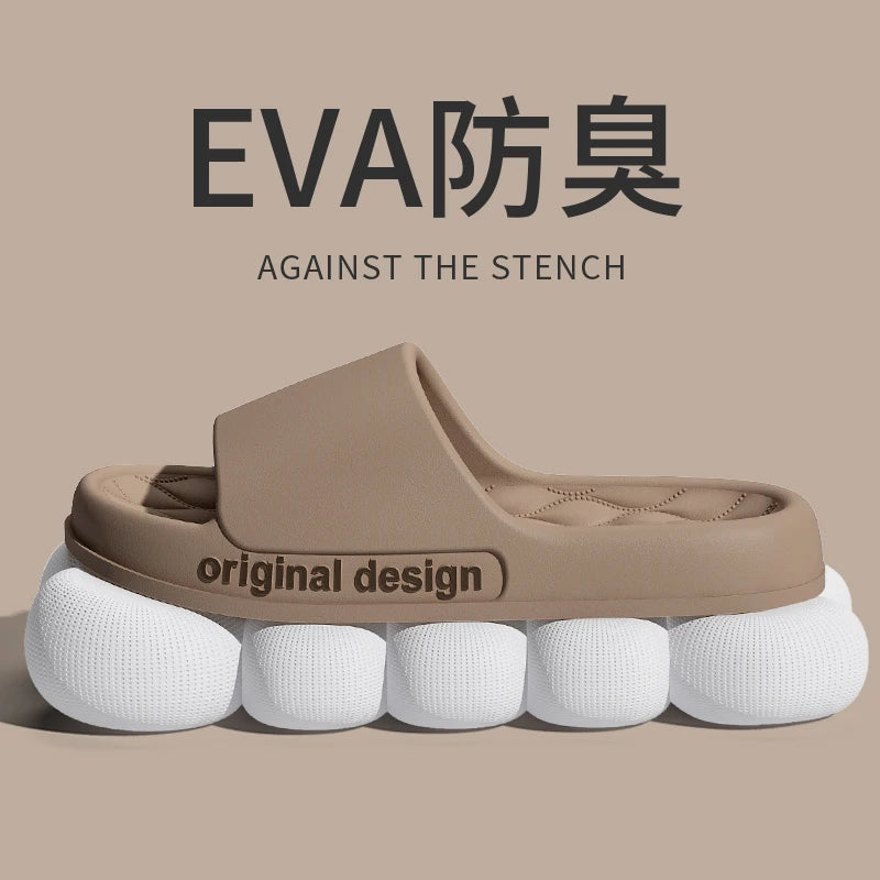Summer Slippers Soft Non-slip Sole Cloud Sandals for Home Beach Indoor Outdoor