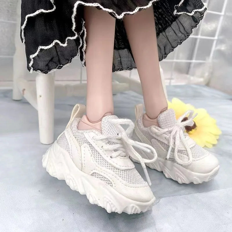 60CM Doll Basketball Shoes 1/3 BJD Sneakers SD Doll Accessories Fashion Casual Shoes Black White Multicolor Shoes Dress Up Doll
