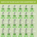 DaierTek 360tlg. Glassicherungssortiment 24 Werte Kfz-Sicherungsset 250V 5x20mm & 6x30mm Glasrohrsicherungen