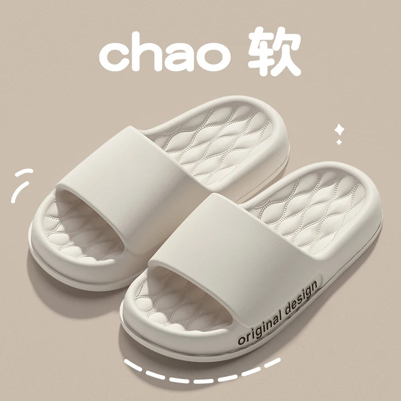 Summer Slippers Soft Non-slip Sole Cloud Sandals for Home Beach Indoor Outdoor