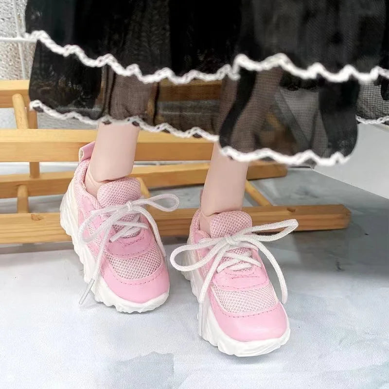 60CM Doll Basketball Shoes 1/3 BJD Sneakers SD Doll Accessories Fashion Casual Shoes Black White Multicolor Shoes Dress Up Doll