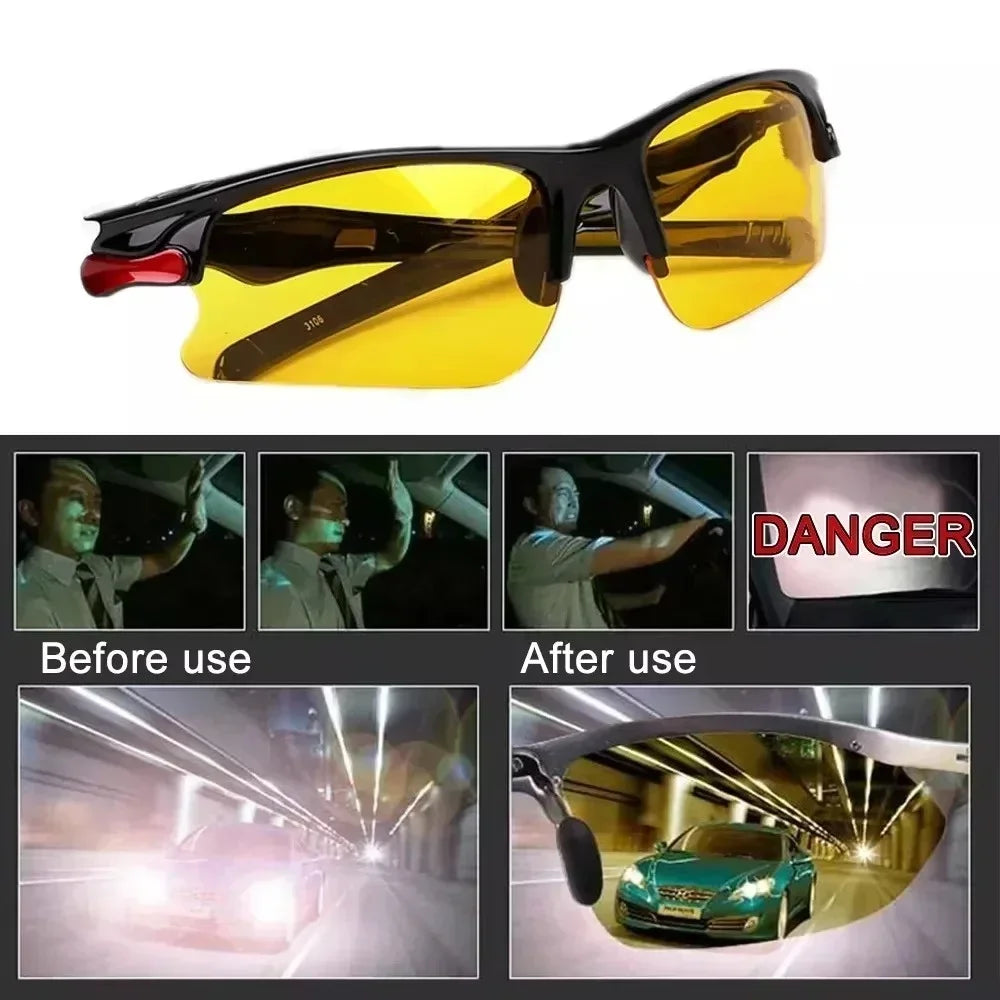 Day & Night Driving Glasses - HD Anti-Glare with Enhanced Night Vision (UV400 Protection)