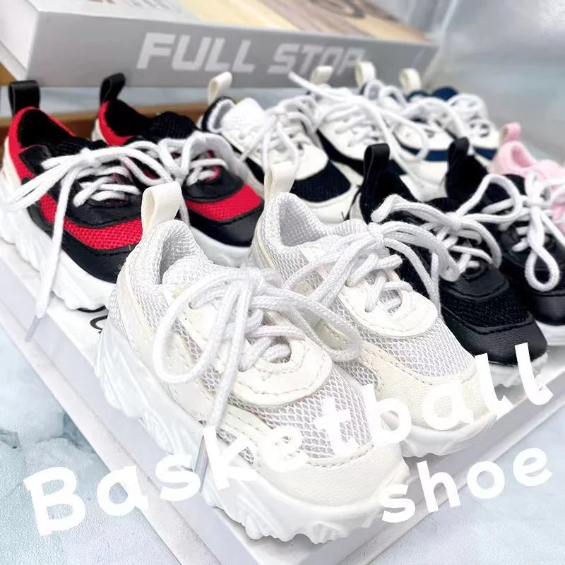 60CM Doll Basketball Shoes 1/3 BJD Sneakers SD Doll Accessories Fashion Casual Shoes Black White Multicolor Shoes Dress Up Doll
