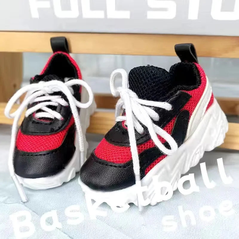 60CM Doll Basketball Shoes 1/3 BJD Sneakers SD Doll Accessories Fashion Casual Shoes Black White Multicolor Shoes Dress Up Doll