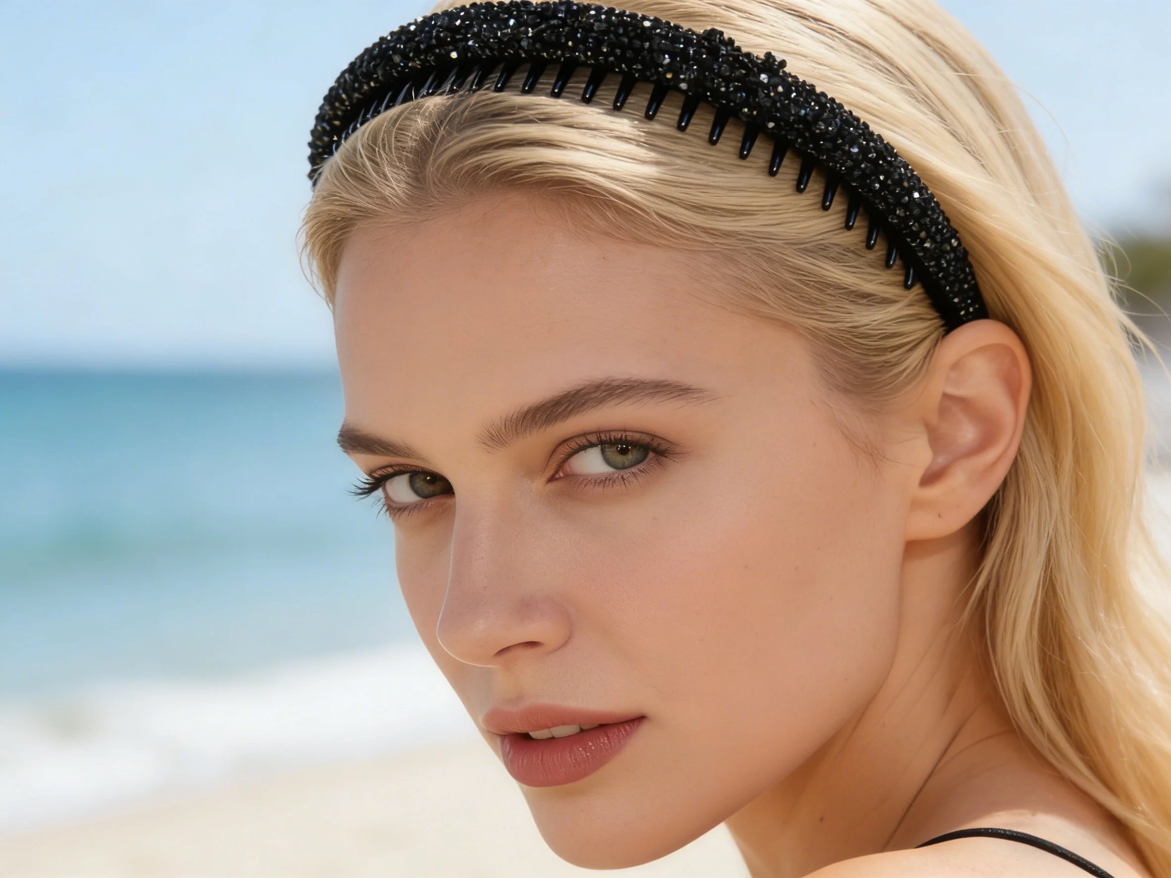 1 Pack Full Rhinestone Toothed Non-slip Headband, Edgy Style Daily Flyaway Control / Commuter Look / Party