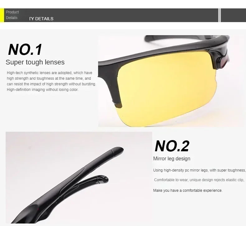 Day & Night Driving Glasses - HD Anti-Glare with Enhanced Night Vision (UV400 Protection)