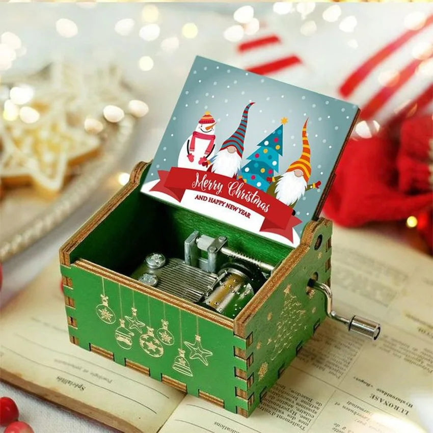 Harry Potter Hand-Cranked Wooden Music Box