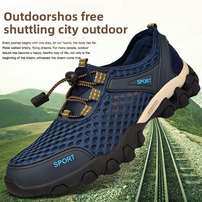 Men's Summer Lightweight Breathable Mesh Hiking Wading Shoes Teemdrop