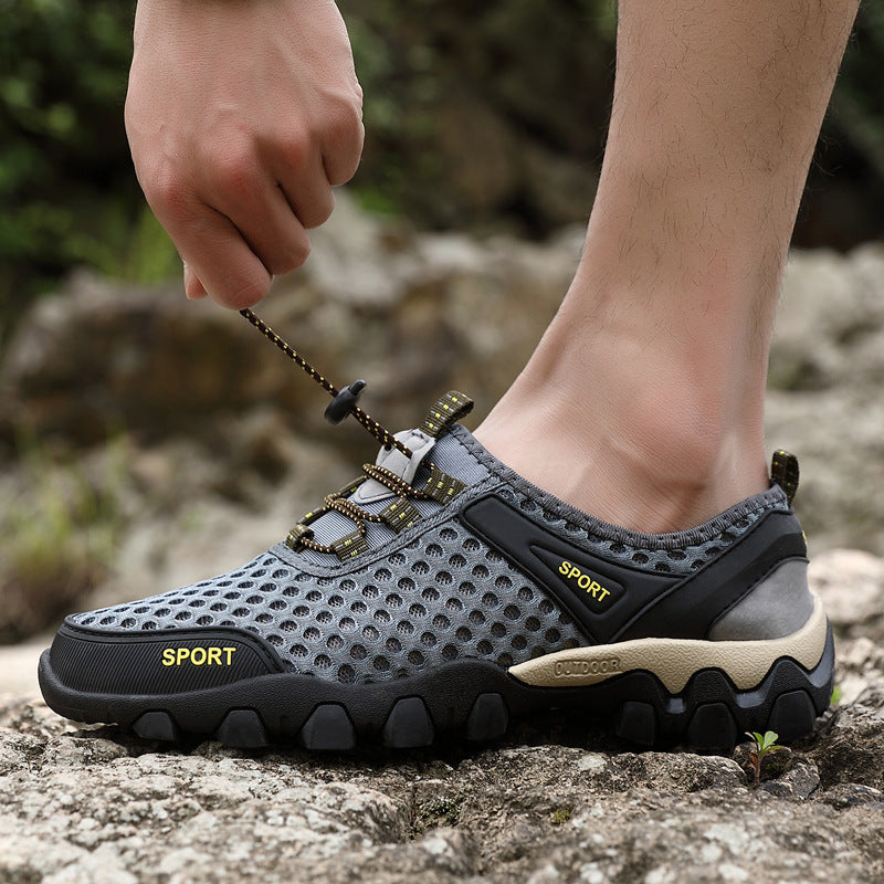 Men's Summer Lightweight Breathable Mesh Hiking Wading Shoes Teemdrop